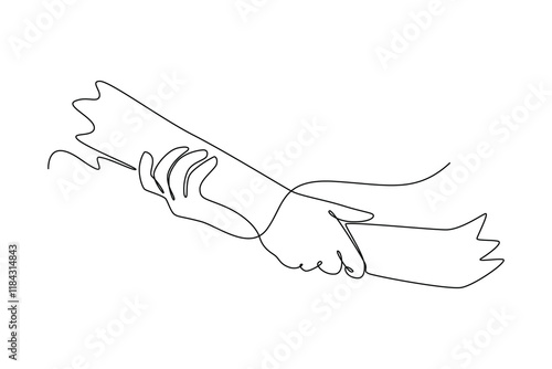 International Human Rights Day Concept. Single line draw design. Full length animation illustration. High quality 4k footage.