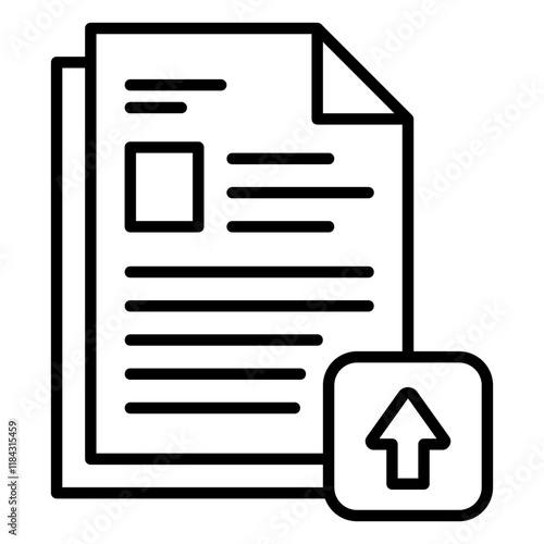 Submit document or work file icon