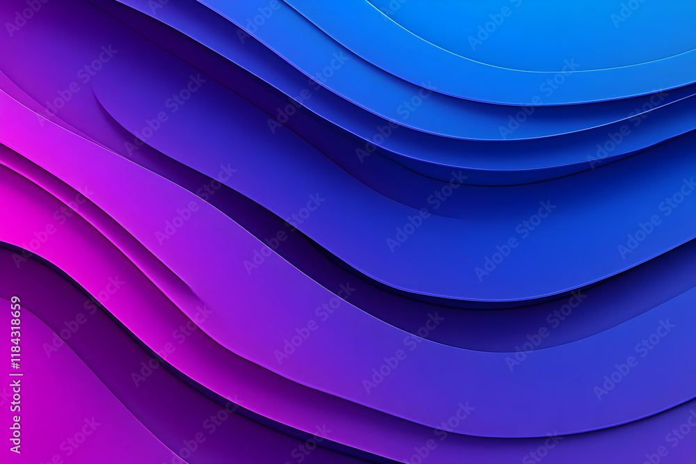 Abstract Purple Blue Wave 3D Background Abstract Purple Blue Wave 3D Background