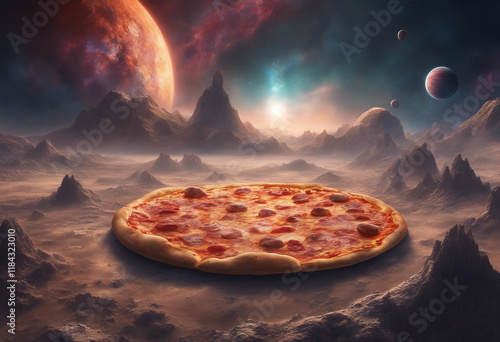 A Pepperoni Pizza on a Mystical Alien Planet