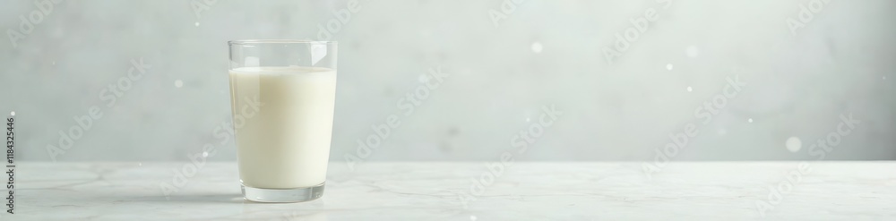 Opaque white milk, slightly frothed, in clear glass , food photography, cold Opaque white milk, slightly frothed, in clear glass , food photography, cold