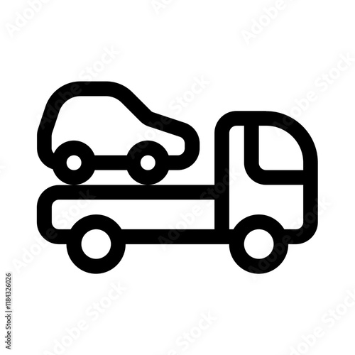 new car icon with line style, perfect for user interface projects