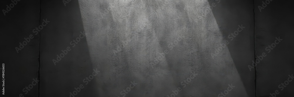 Naklejka premium Rough, textured concrete walls, dark shadows, grunge aesthetic, wall, simple, black