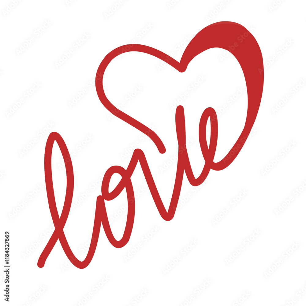 Decorative romantic illustration , heart vector Decorative romantic illustration , heart vector