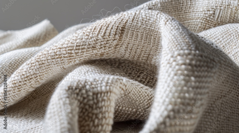 Textured Beige Fabric Draped Abstract. Textured Beige Fabric Draped Abstract.