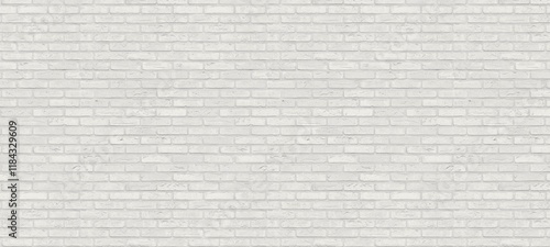 Old vintage White brick wall for abstract brick background and texture.