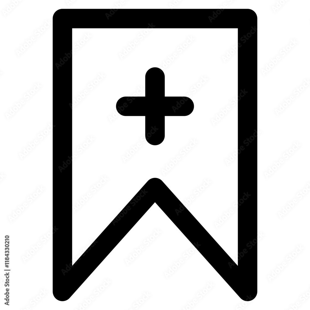Obraz premium bookmark add icon