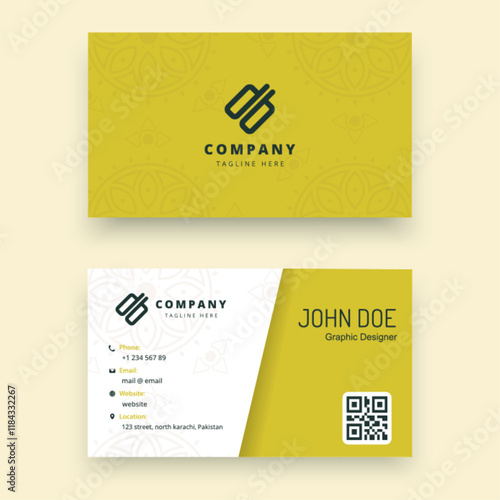 Arabian style islamic mandala business card vector template