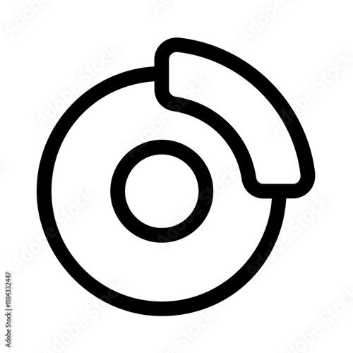 disk brake icon with line style, perfect for user interface projects