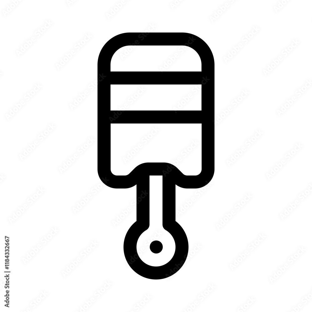 piston icon with line style, perfect for user interface projects piston icon with line style, perfect for user interface projects