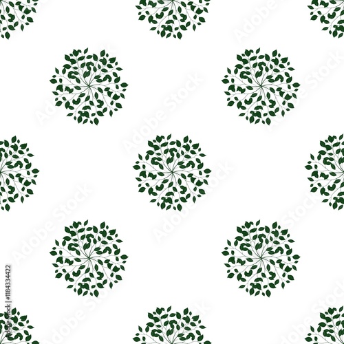 Round Leaves Seamless Pattern Small Design Background for Prints, Textiles, Packaging, Fabrics, and Wrapping Paper