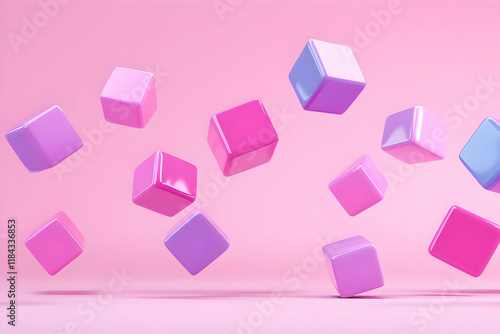 Free Download Floating Pastel Cubes 3D Render - GFXLoad