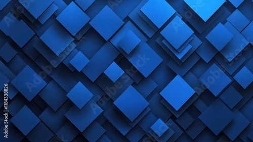 Abstract Blue Square Pattern Background.