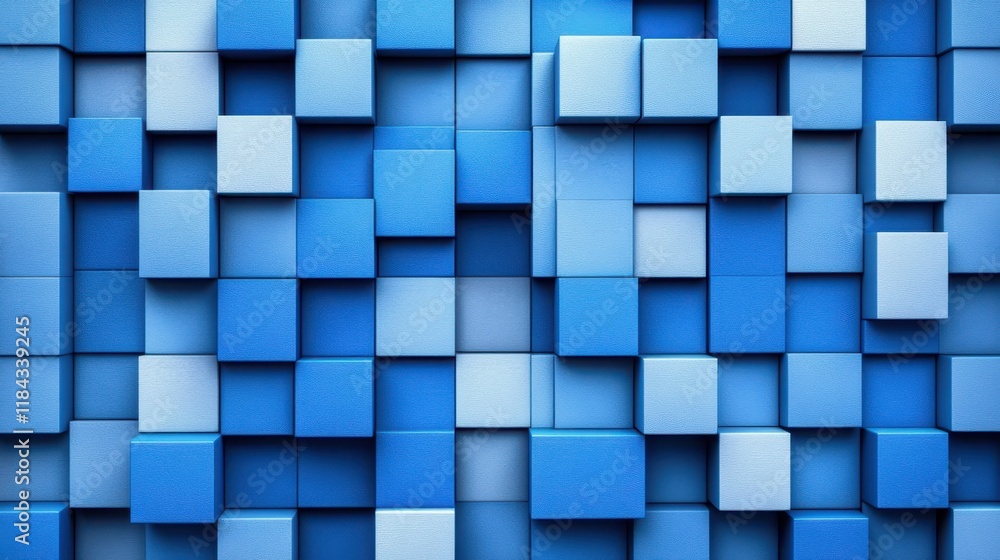Abstract Blue Cube Pattern Background. Abstract Blue Cube Pattern Background.