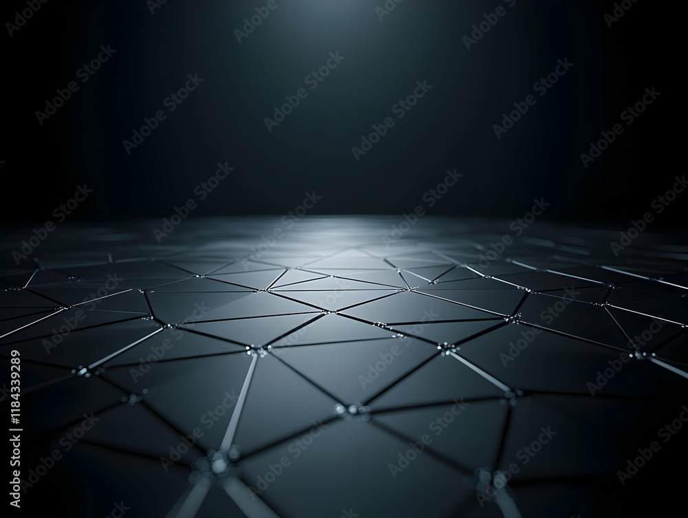 Obraz premium Dark Triangular 3D Background