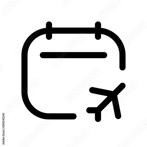 fly date icon with line style, perfect for user interface projects photo