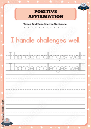 Positive affirmation activity worksheets for toddlers 