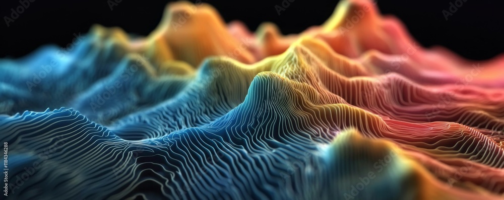 A stunning abstract representation of a mountain landscape.