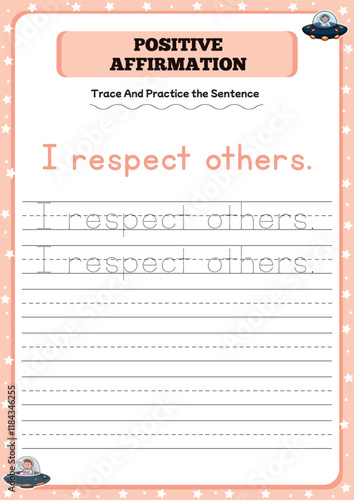 Positive affirmation activity worksheets for toddlers 