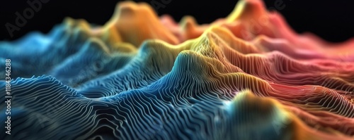 Obraz na płótnie A stunning abstract representation of a mountain landscape. w salonie