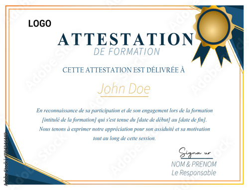 Attestation de Formation