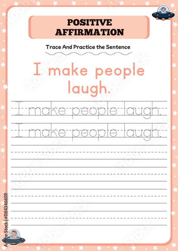 Positive affirmation activity worksheets for toddlers 