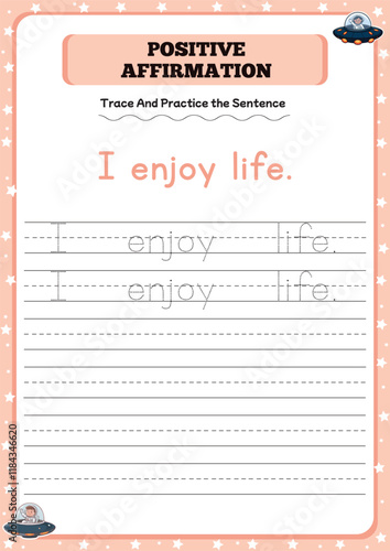 Positive affirmation activity worksheets for toddlers 