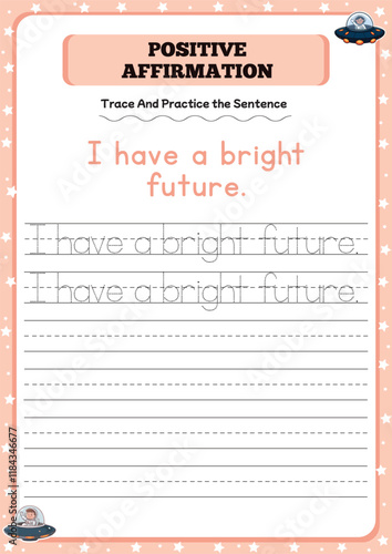 Positive affirmation activity worksheets for toddlers 