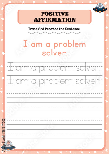 Positive affirmation activity worksheets for toddlers 