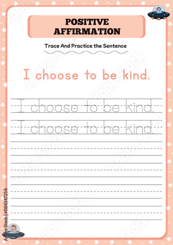 Positive affirmation activity worksheets for toddlers 