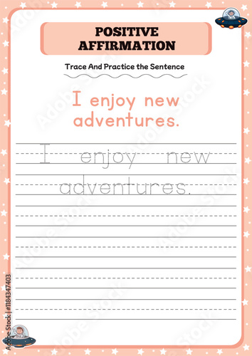 Positive affirmation activity worksheets for toddlers 