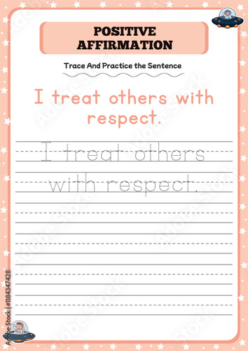 Positive affirmation activity worksheets for toddlers 