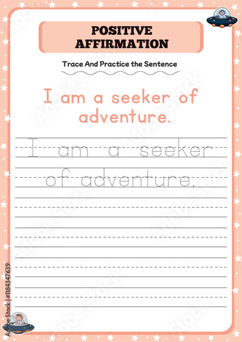 Positive affirmation activity worksheets for toddlers 