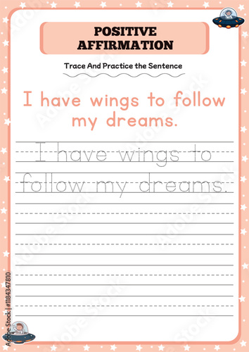 Positive affirmation activity worksheets for toddlers 