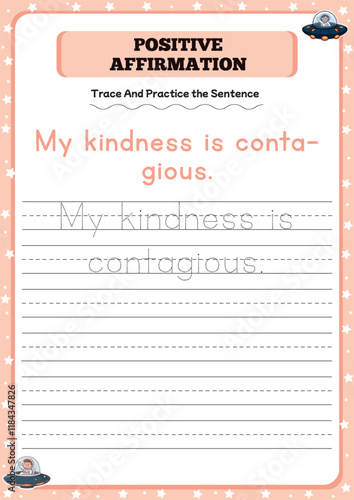 Positive affirmation activity worksheets for toddlers 