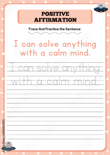 Positive affirmation activity worksheets for toddlers 