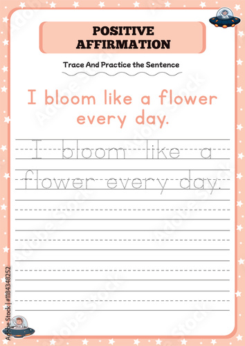 Positive affirmation activity worksheets for toddlers 