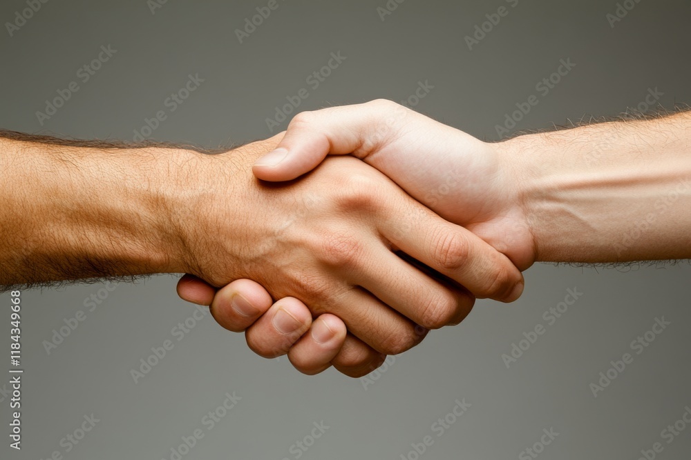 Closeup of two hands shaking symbolizing partnership and agreement Closeup of two hands shaking symbolizing partnership and agreement