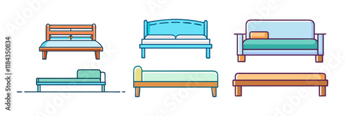 bed bench vector icon, furniture vector illustration - simple illustration of bed bench perfect for logos, and furniture-themed designs.