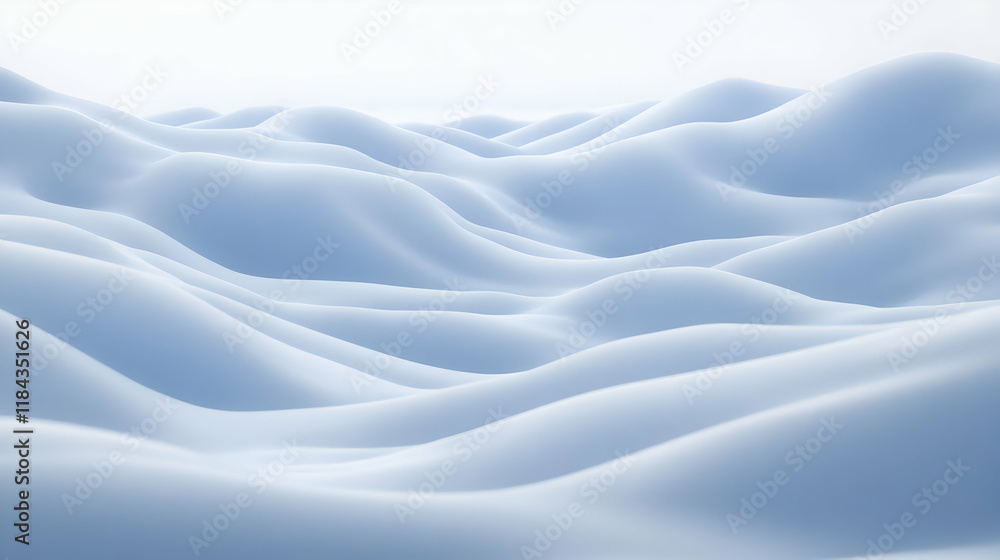 Obraz premium Abstract 3D Background Light Blue Hills