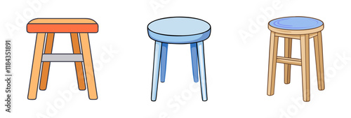 stool vector icon, furniture vector illustration - simple illustration of stool perfect for logos, and furniture- themed designs.