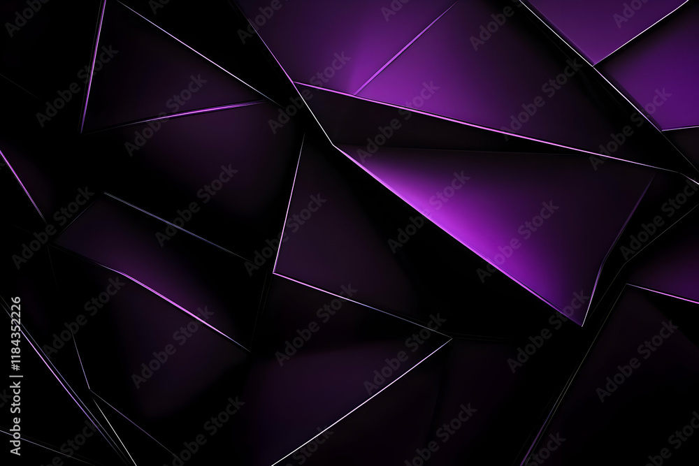Obraz premium Dark Purple 3D Abstract Background
