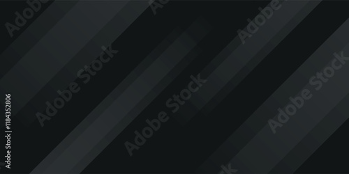 Black abstract background. Elegant dark diagonal shape elements. Modern luxury grey gradient graphic design.