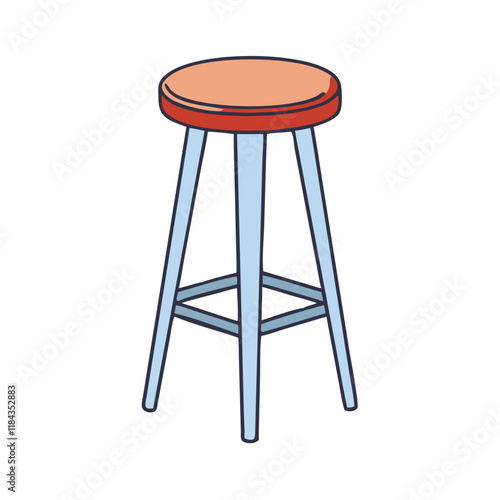 bar stool vector icon, furniture vector illustration - simple illustration of bar stool perfect for logos, and furniture-themed designs.