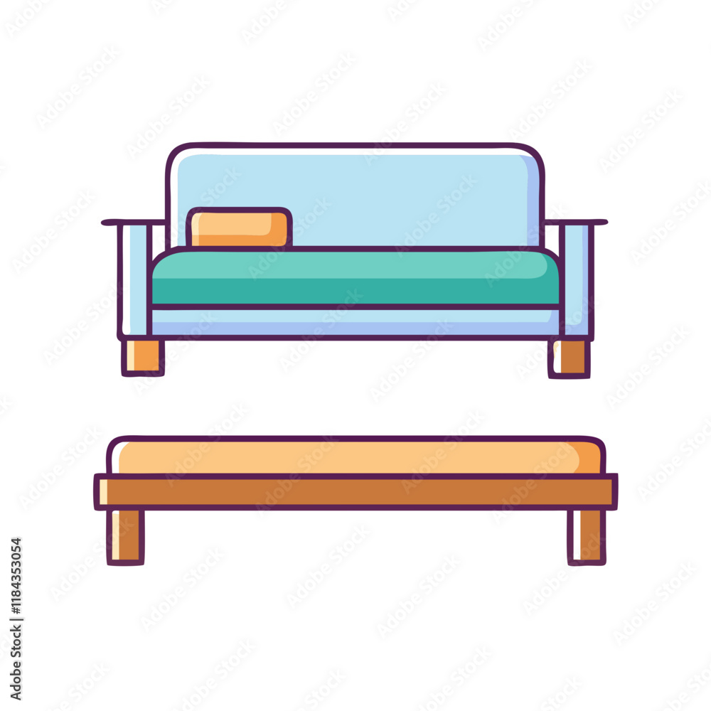 bed bench vector icon, furniture vector illustration - simple illustration of bed bench perfect for logos, and furniture-themed designs. bed bench vector icon, furniture vector illustration - simple illustration of bed bench perfect for logos, and furniture-themed designs.