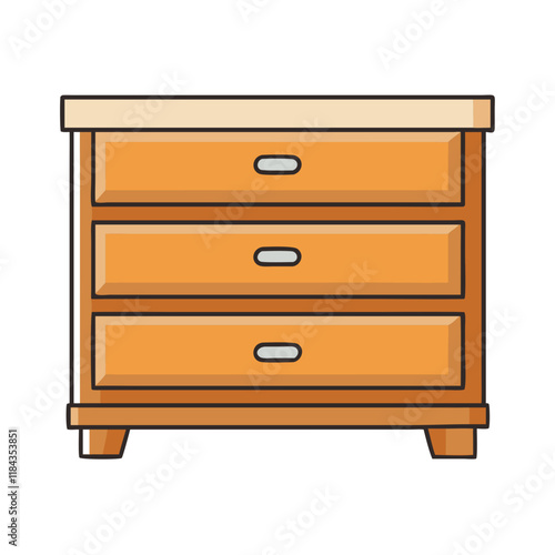 chest of drawers vector icon, furniture vector illustration - simple illustration of chest of drawers perfect for logos, and furniture-themed designs.