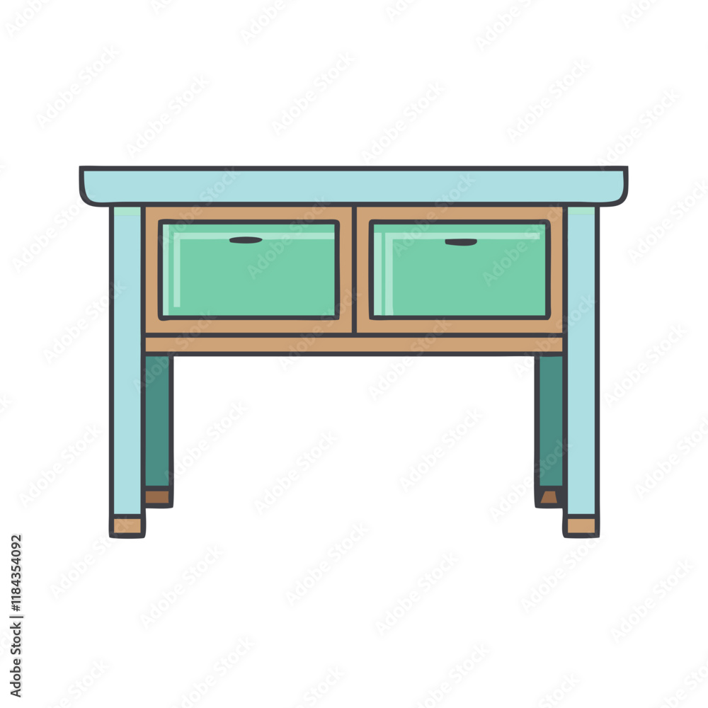 console table vector icon, furniture vector illustration - simple illustration of console table perfect for logos, and furniture-themed designs. console table vector icon, furniture vector illustration - simple illustration of console table perfect for logos, and furniture-themed designs.