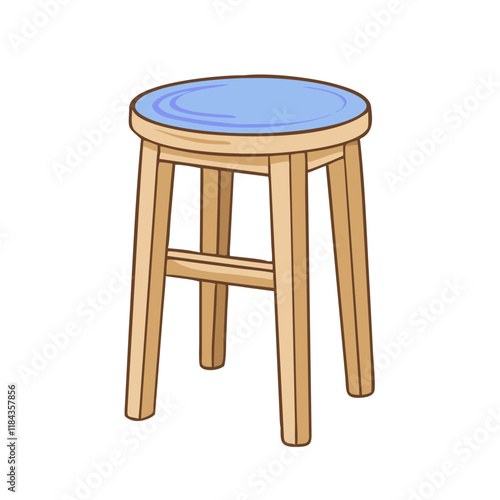 stool vector icon, furniture vector illustration - simple illustration of stool perfect for logos, and furniture-themed designs.