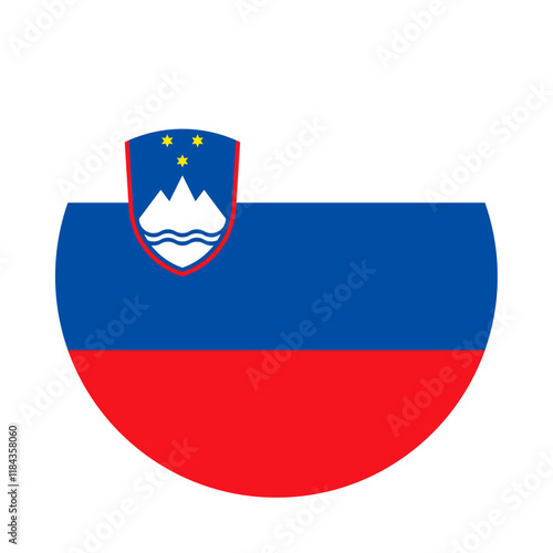 Round Slovenia flag icon