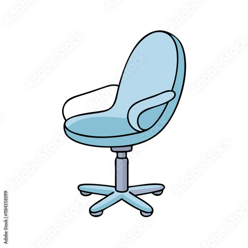 swivel chair vector icon, furniture vector illustration - simple illustration of swivel chair perfect for logos, and furniture-themed designs.